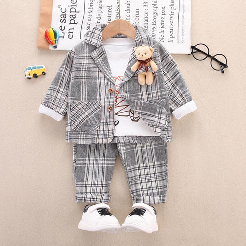 LAPEL SUIT Three Piece Performance Runway Suit Long Sleeve Suit